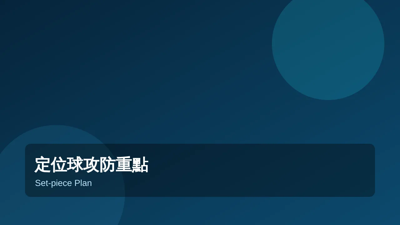 定位球攻防重點示意