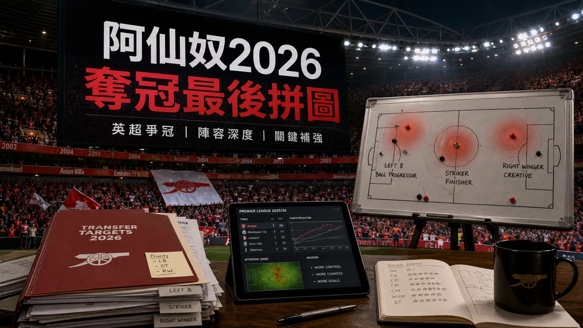 英超爭冠形勢：阿仙奴2026奪冠最後拼圖