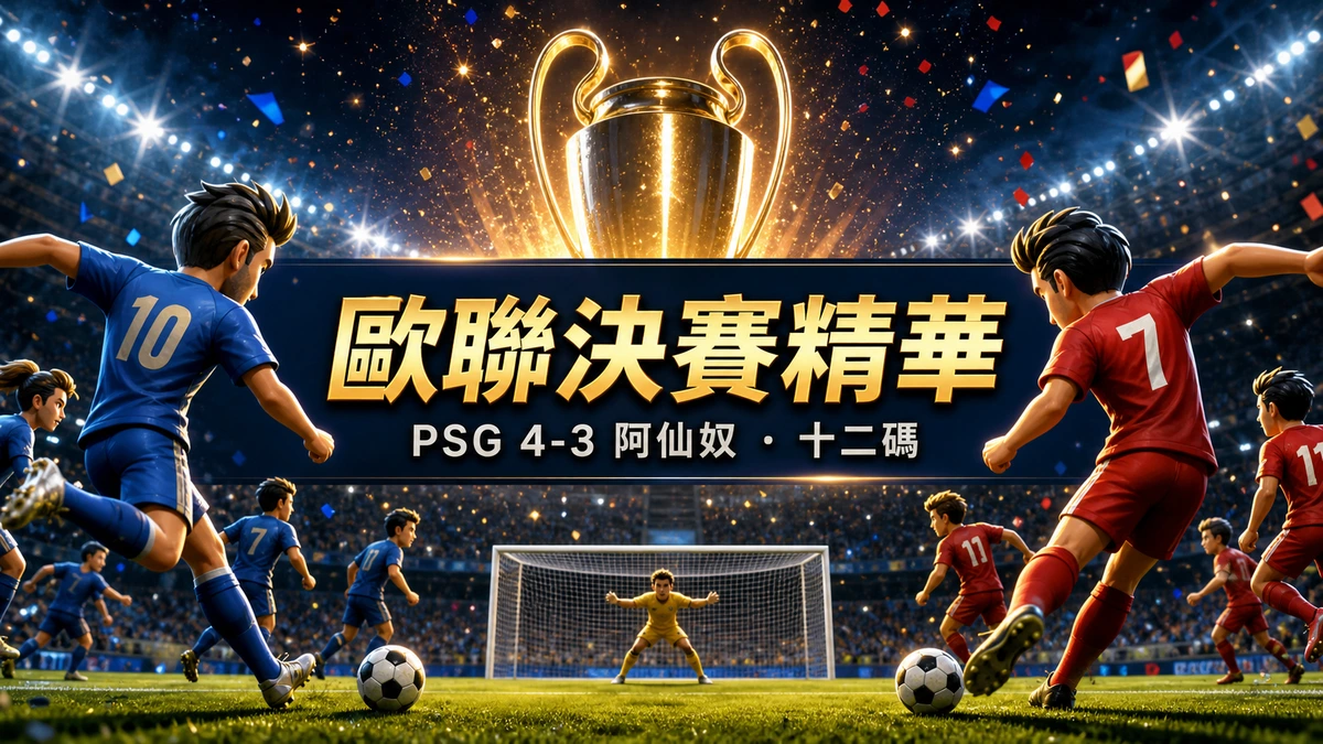 歐聯決賽2026精華：PSG十二碼4-3阿仙奴