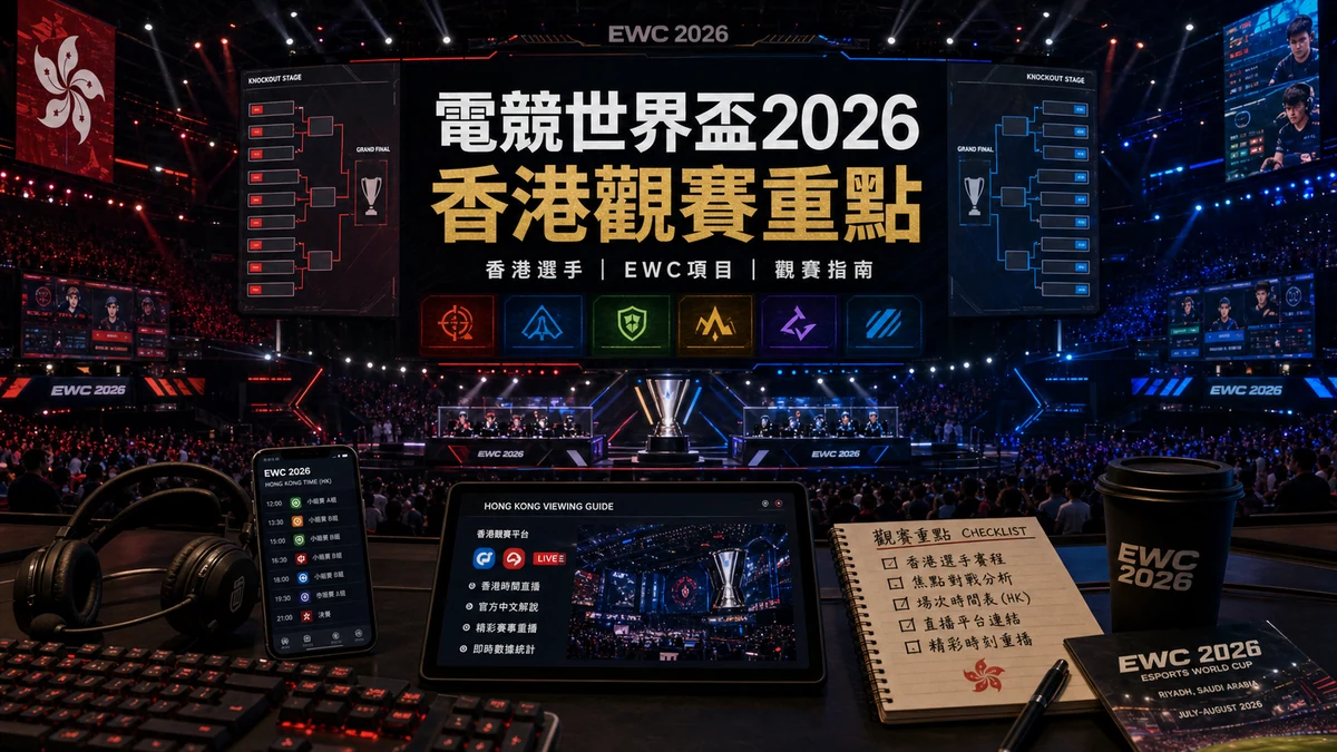 電競世界盃2026:香港選手機會、EWC項目與觀賽重點