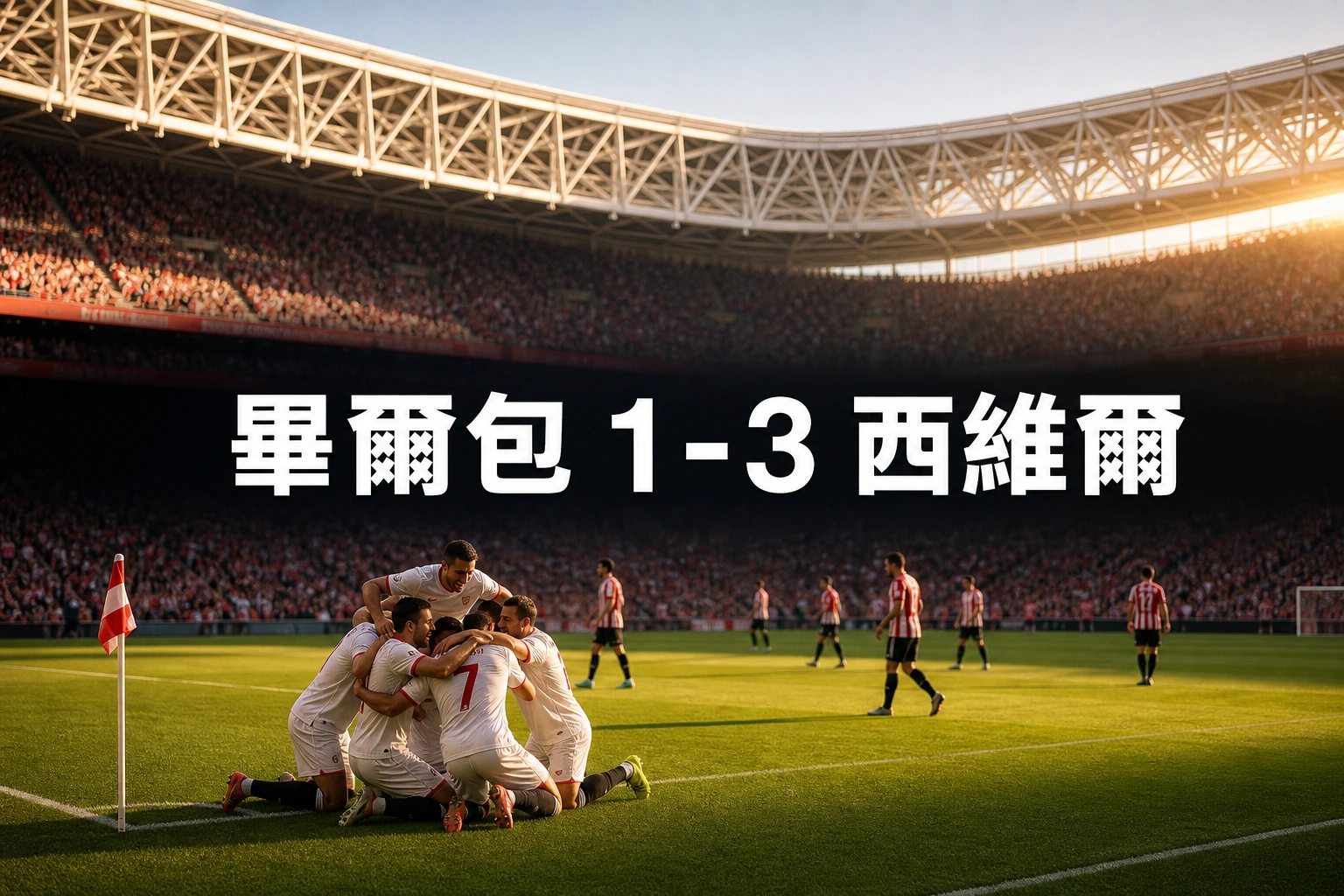 畢爾包1比3西維爾：第11分鐘紅牌少踢一人，主隊仍控球65%射門28次，卻連失三球