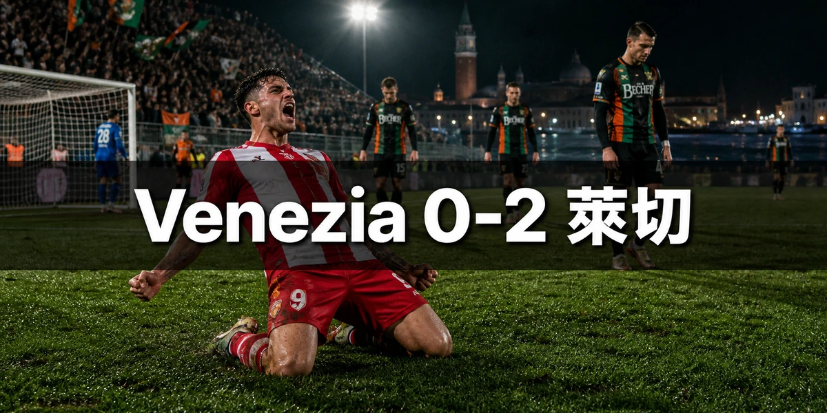 Venezia 0比2萊切:主隊兩個入球先後被判無效,Gorter下半場開波即破門