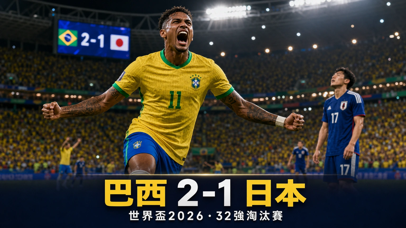 世界盃2026 巴西 2-1 日本賽果｜32強香港時間30/6 01:00 Casemiro頭槌追平 Martinelli補時絕殺 巴西挺進16強 | GamePlus 體育資訊站