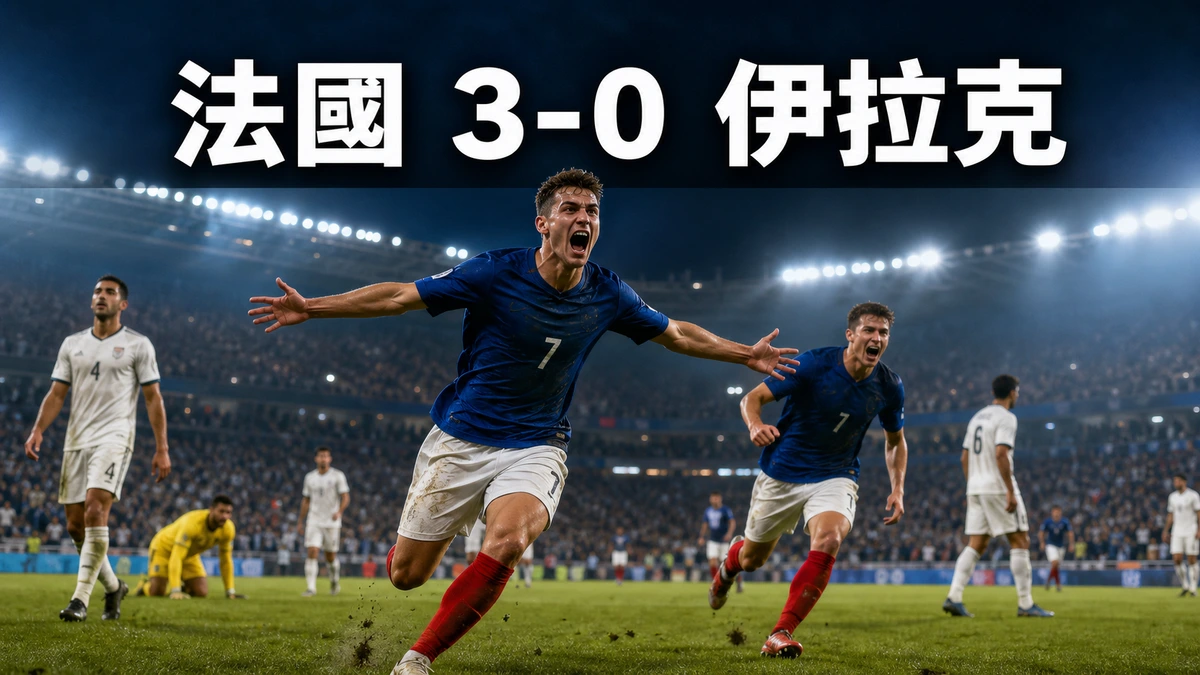 世界盃2026 法國 3-0 伊拉克賽果｜I組香港時間23/6 05:00 麥巴比梅開二度 法國提早晉級32強