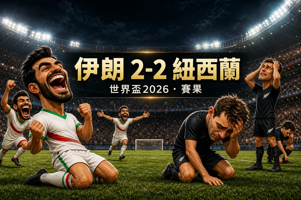 世界盃2026｜伊朗 2-2 紐西蘭賽果：H組分組賽香港時間6月16日完場整理