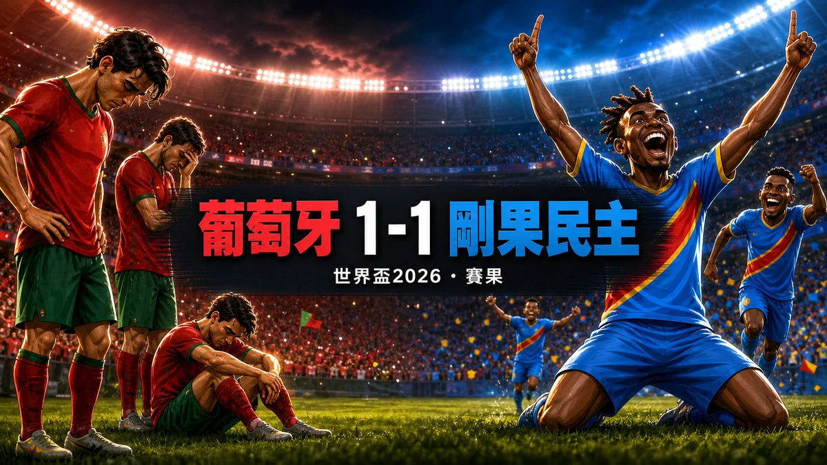 世界盃2026 葡萄牙 1:1 剛果民主共和國 賽果｜K組 香港時間18/6 01:00已完場
