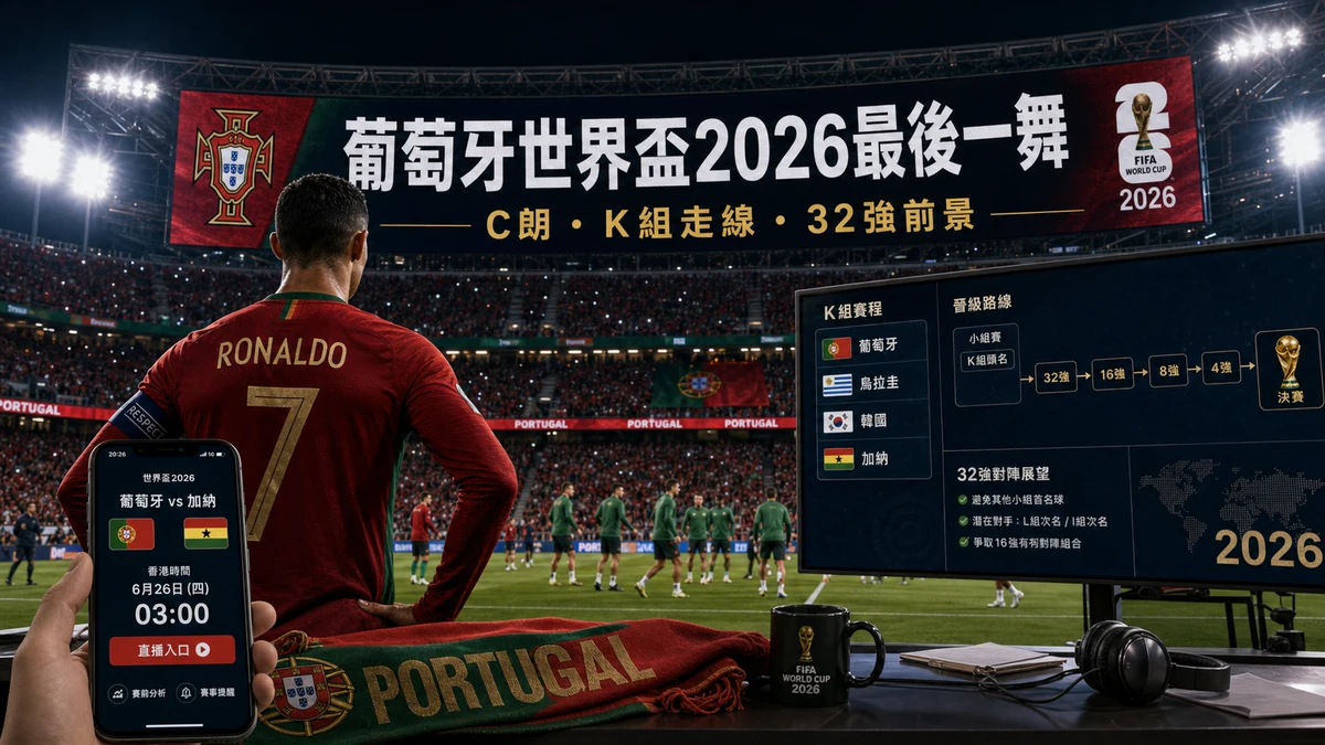 葡萄牙世界盃2026最後一舞:C朗香港時間、K組走線、直播入口與32強前景