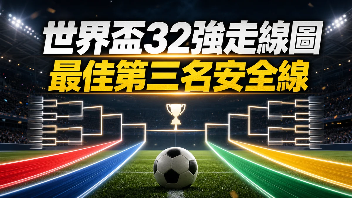 世界盃走線圖2026：32強對戰表、出線圖與最佳第三名即時更新