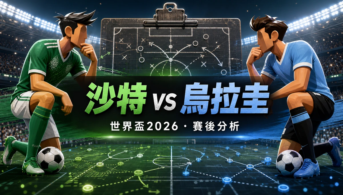 沙特1-1烏拉圭賽後分析｜烏拉圭27射僅追平的進攻隱憂、沙特防守韌力與G組混戰