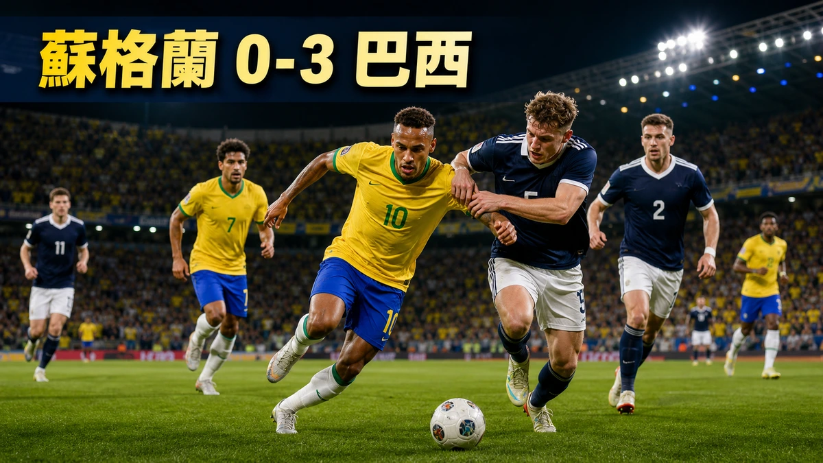 世界盃2026 蘇格蘭 0-3 巴西賽果｜C組香港時間25/6 06:00 Vinícius Jr梅開二度 Cunha建功巴西封組首