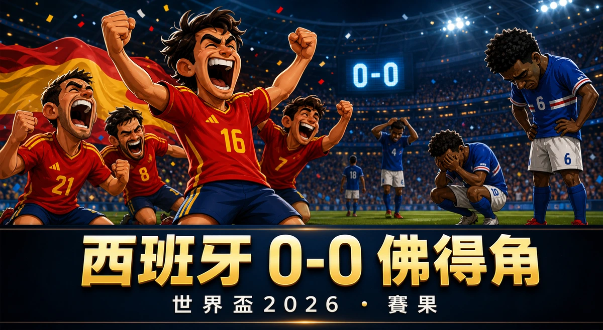 世界盃2026 西班牙 0-0 佛得角賽果｜G組香港時間16/6 00:00 處子戰逼和奪標大熱
