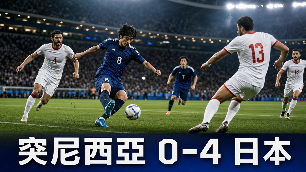 世界盃2026 突尼西亞 0-4 日本賽果｜F組香港時間21/6 12:00 上田綺世梅開二度、第4分鐘鎌田大地破門