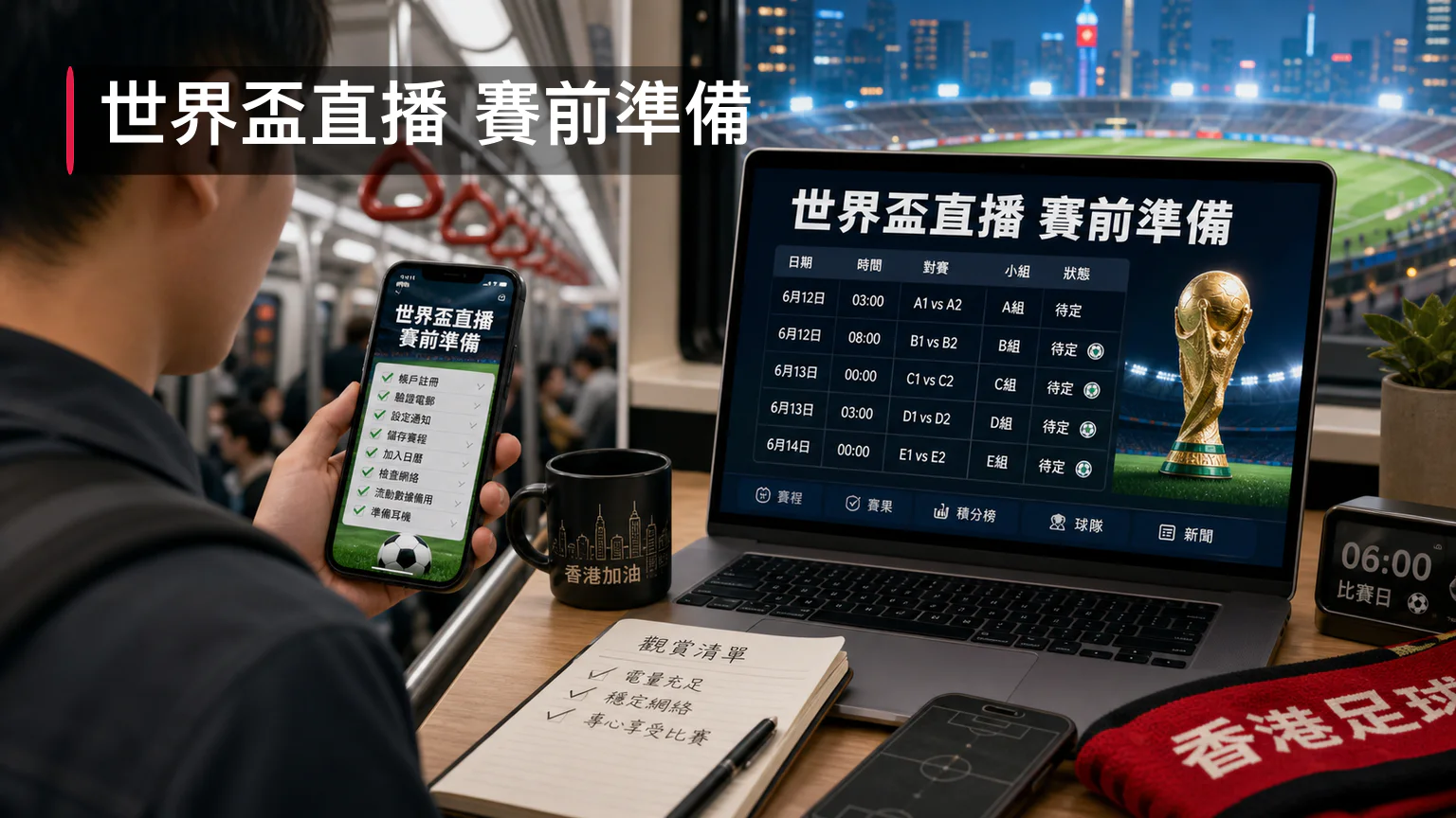 2026世界盃直播前準備:香港球迷註冊、賽程收藏與手機觀看清單