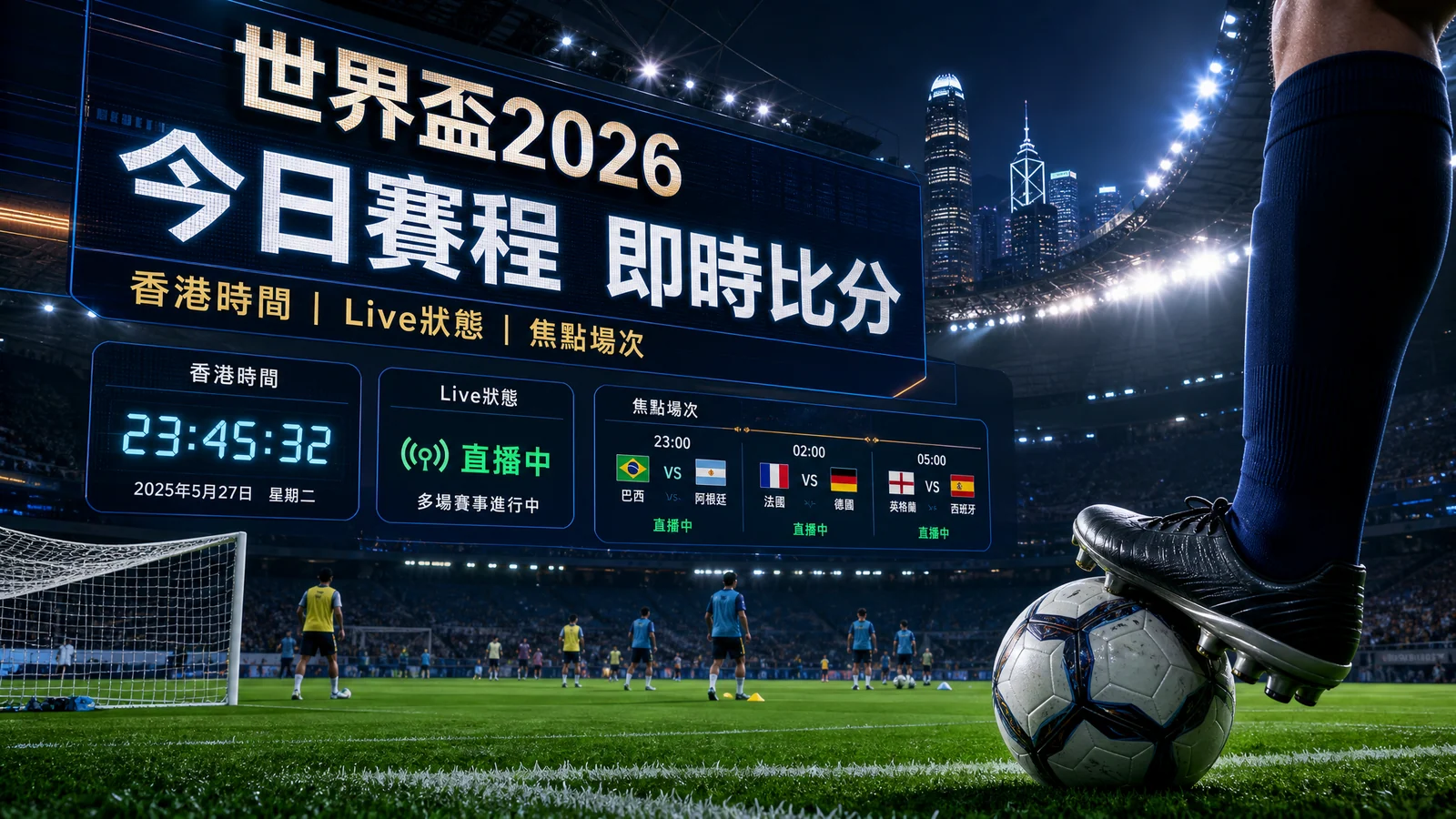世界盃2026今日賽程與即時比分:香港時間、Live狀態及焦點場次